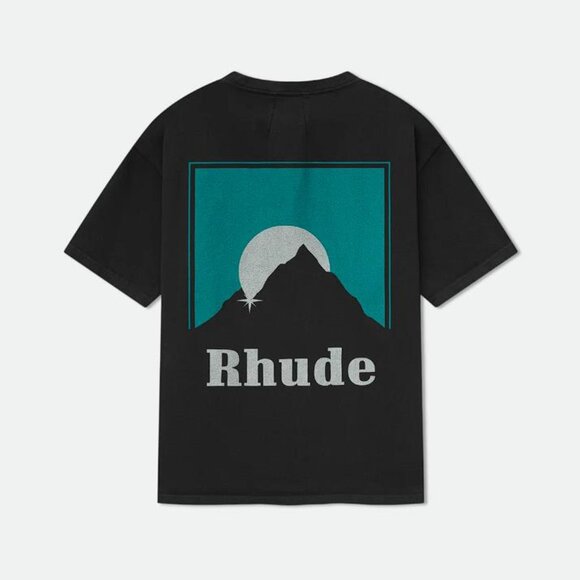 RHUDE Men's Moonlight Tee Size M In Vintage Black/Green - Picture 2 of 6